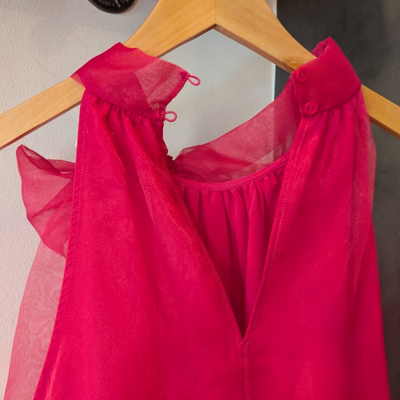 Maeve Organza Bow Mini Dress Size M - Picture 6 of 7